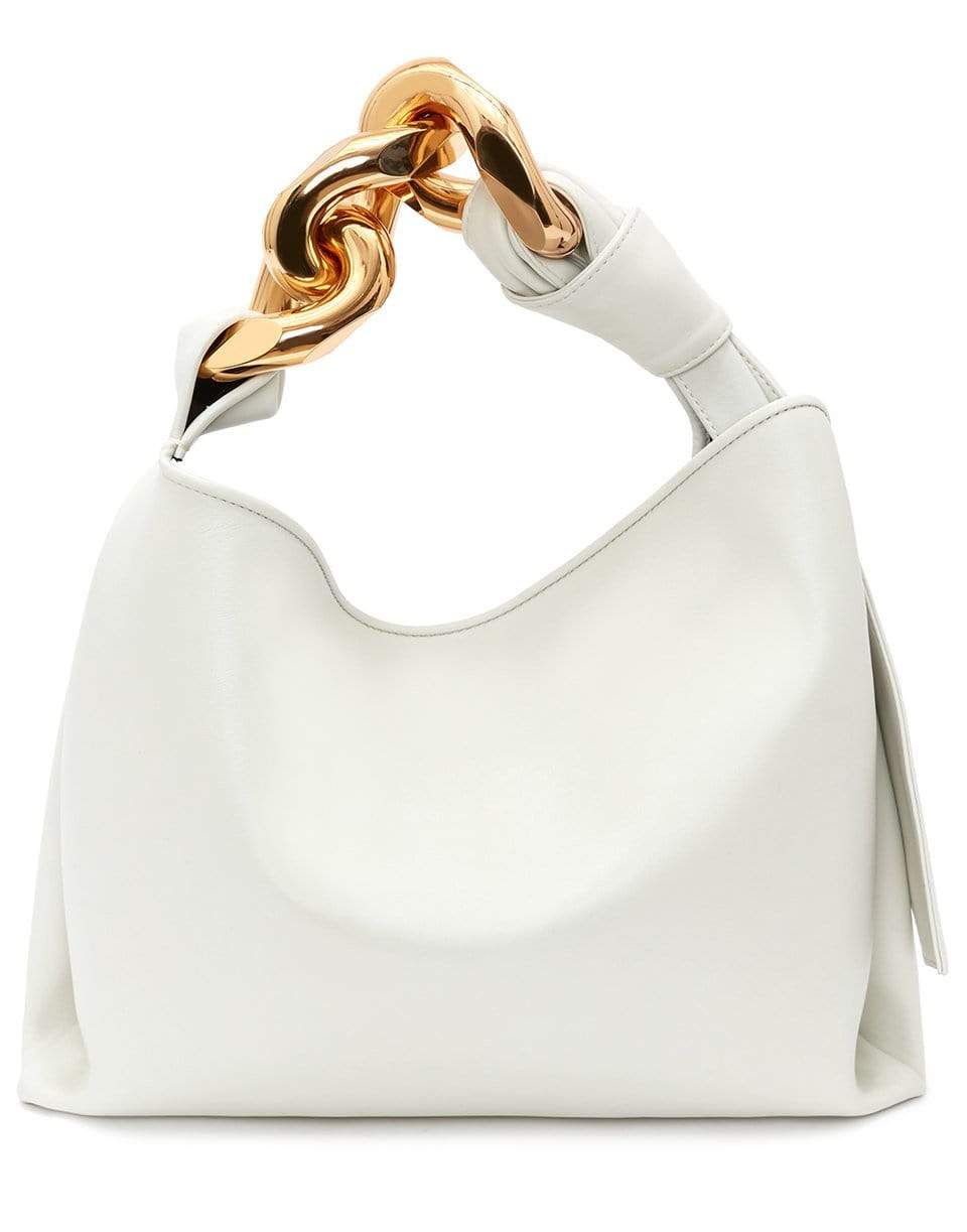 JW ANDERSON-White Small Chain Hobo Bag-WHITE