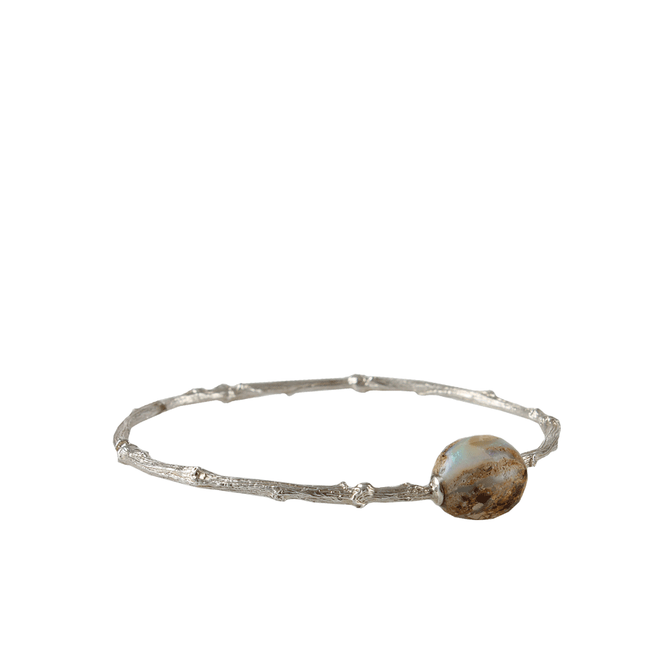 K. BRUNINI-Jundah-Opal Twig Bangle-SILVER