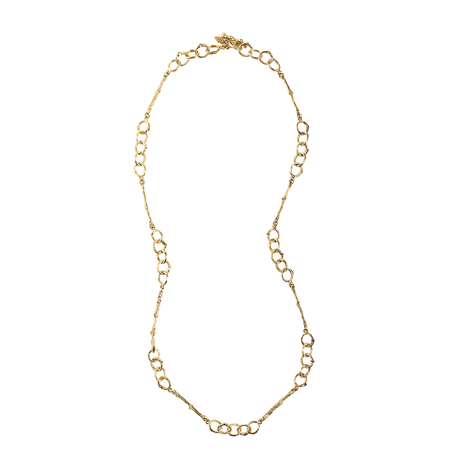 K. BRUNINI-Twig with “O” Chain Links Necklace-YLW GOLD