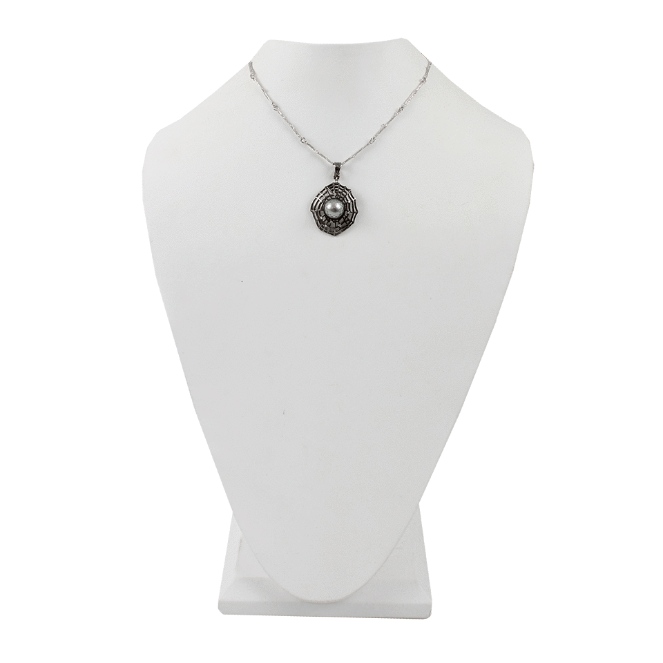 K. BRUNINI-Spider Web Pendant-WHITE GOLD