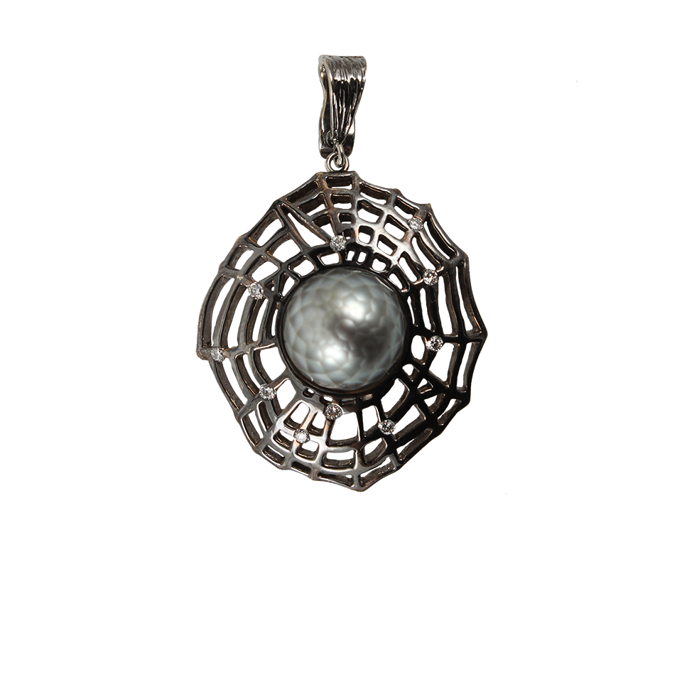 K. BRUNINI-Spider Web Pendant-WHITE GOLD