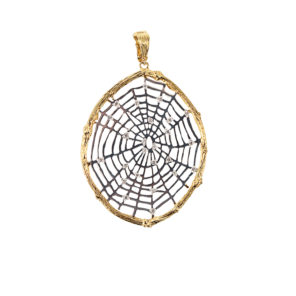 K. BRUNINI-Spider Web Pendant-YLW GOLD