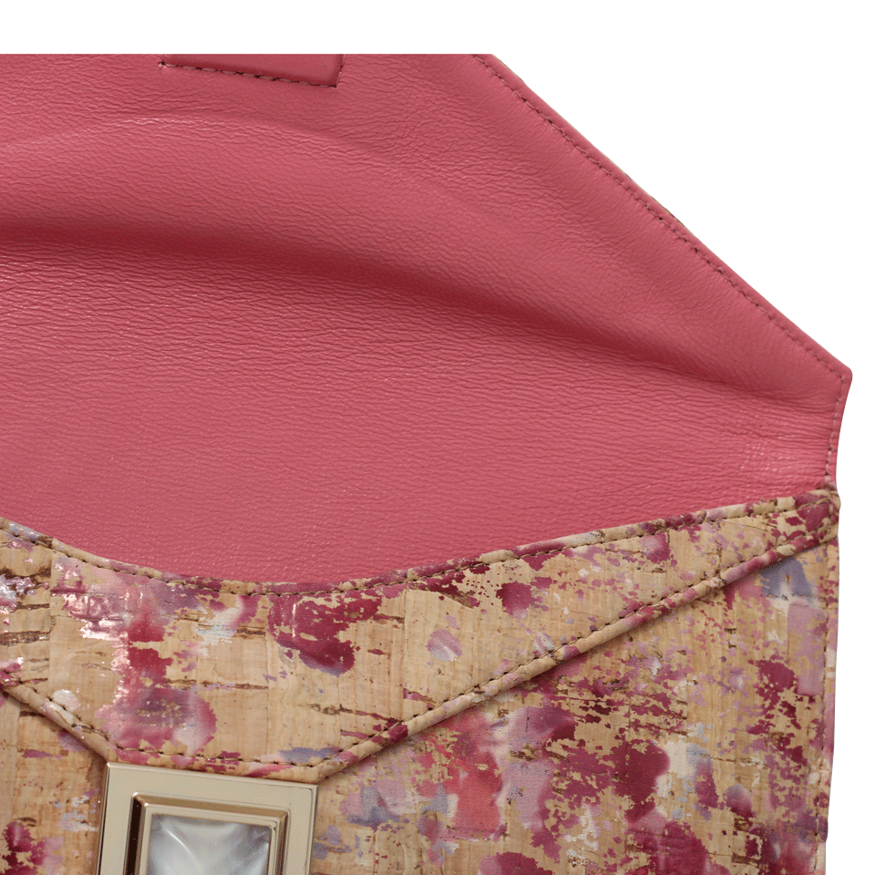 KARA ROSS-Prunella Clutch-NTRL/PNK