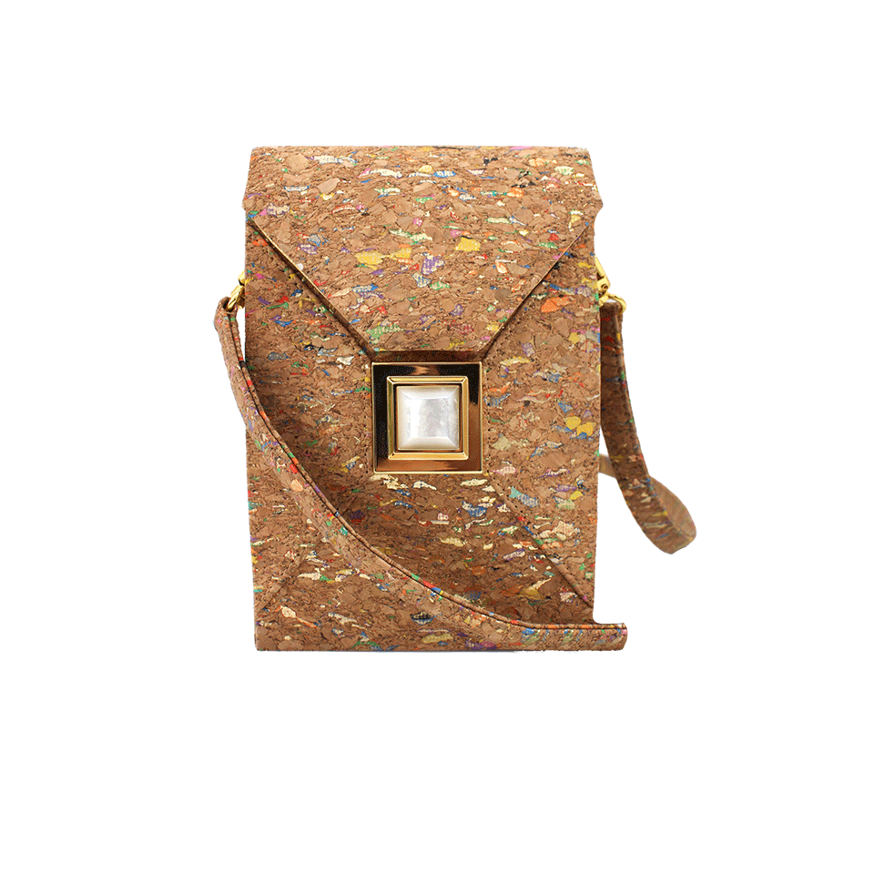 KARA ROSS-Itty Bitty Prunella Handbag-CORK