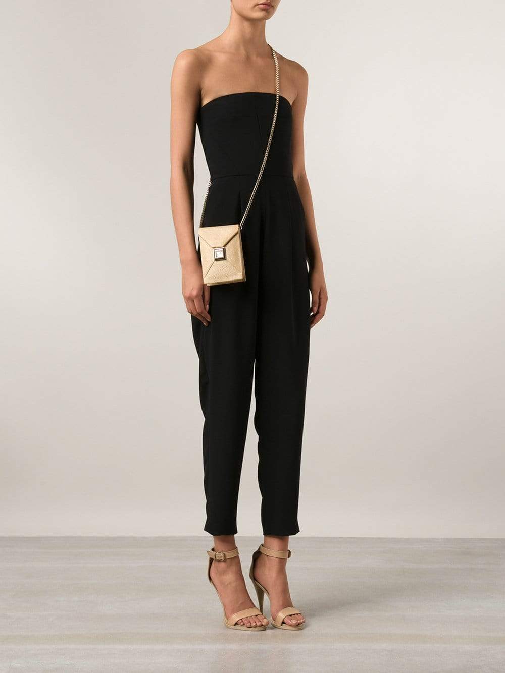 KARA ROSS-Itty Bitty Prunella Crossbody-GLD MTLC