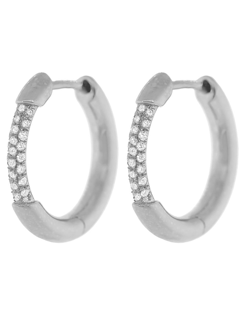 KATKIM-Small Cerre Diamond Hoops-WHITE GOLD