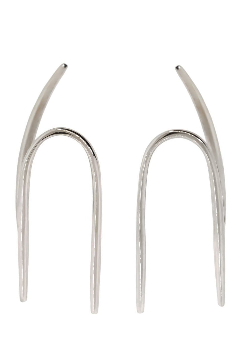 KATKIM-Wishbone Ear Hooks-WHITE GOLD