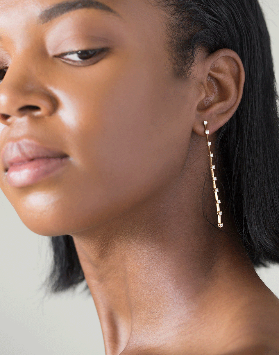 KATKIM-Diamond Illusion Earrings-YELLOW GOLD