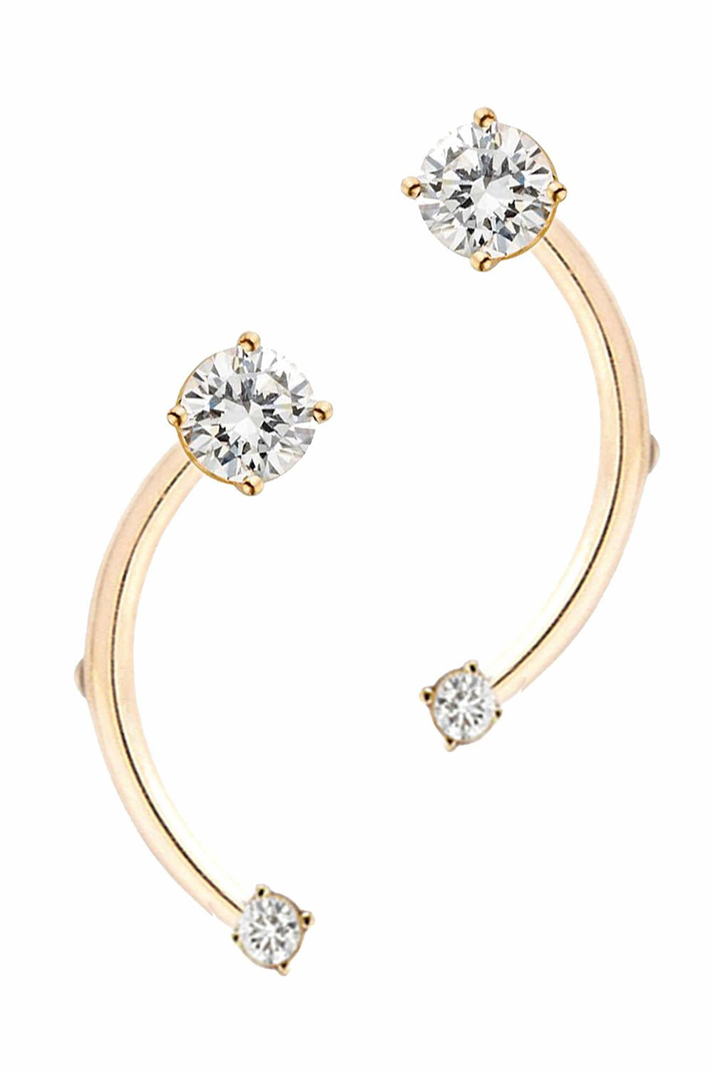 KATKIM-Harpe Earrings-YELLOW GOLD