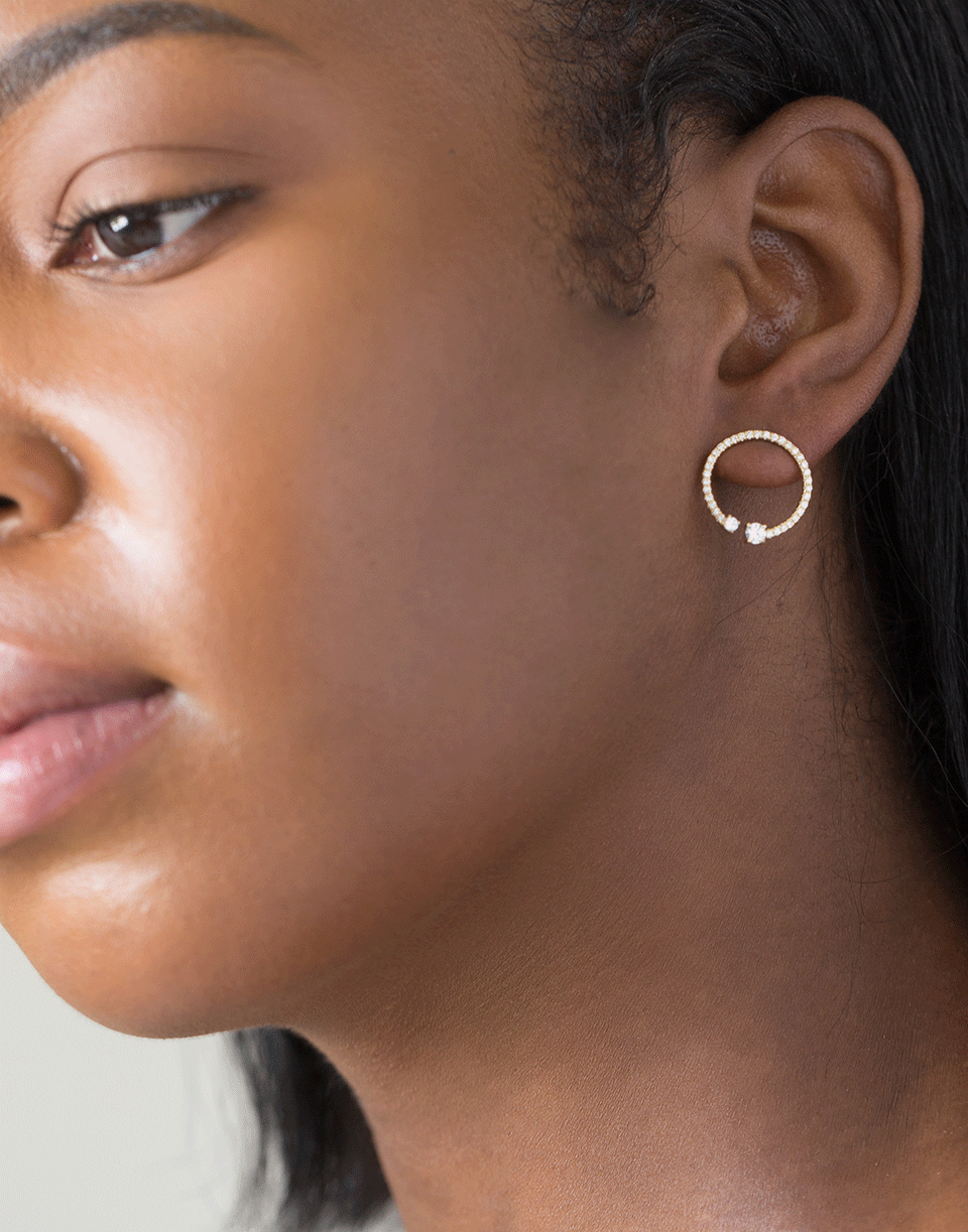 KATKIM-Lorraine Pave Diamond Earrings-YELLOW GOLD