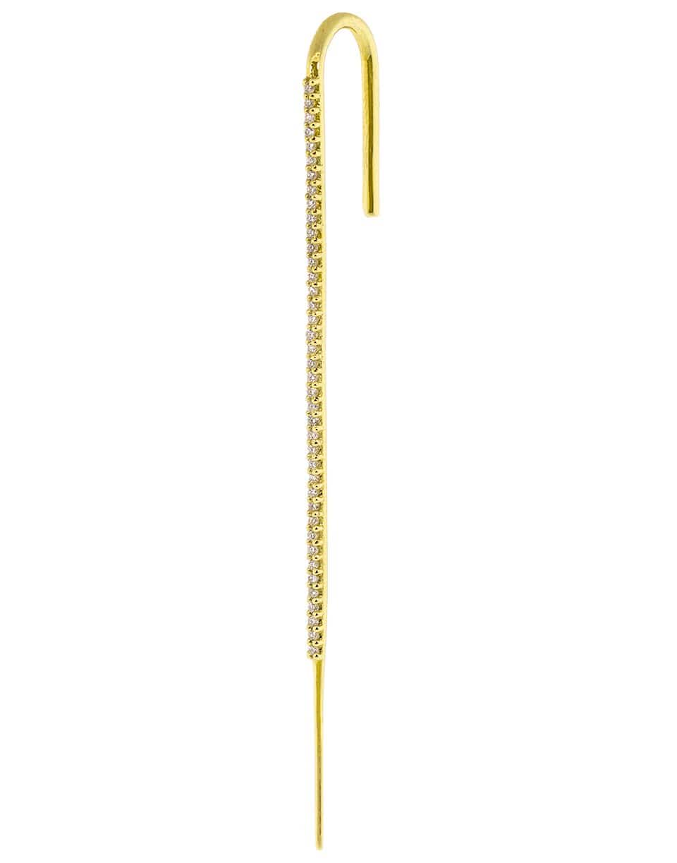 KATKIM-Yellow Gold Diamond Ear Pin-YELLOW GOLD