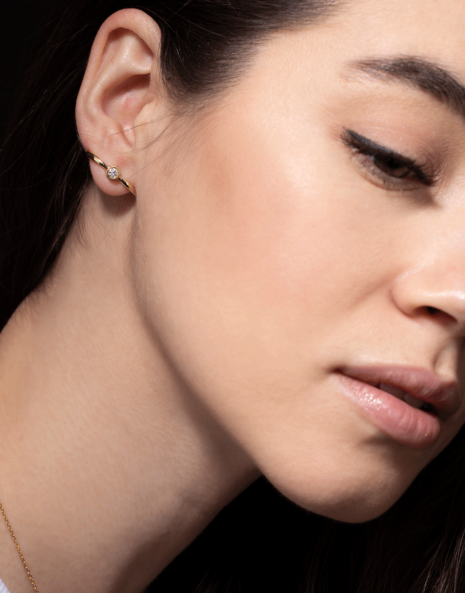 KATKIM-Yellow Gold Grande Eternal Diamond Earrings-YELLOW GOLD