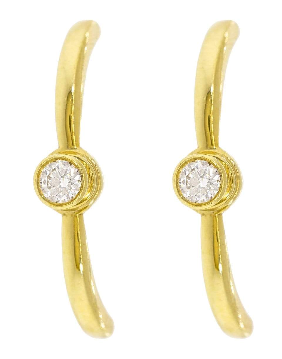 KATKIM-Yellow Gold Grande Eternal Diamond Earrings-YELLOW GOLD