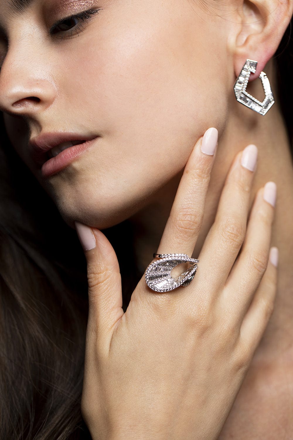 KAVANT & SHARART-Talay Flow Dancing Wave Diamond Ring-WHITE GOLD