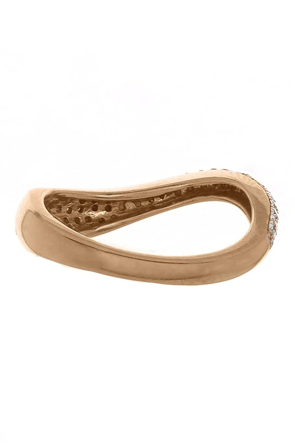 KAVANT & SHARART-Rose Gold Talay Diamond Pave Wave Ring-ROSE GOLD