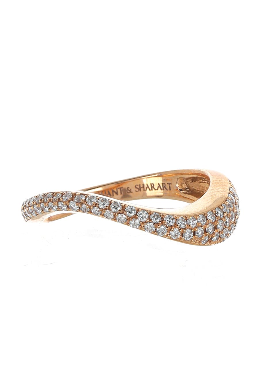 KAVANT & SHARART-Rose Gold Talay Diamond Pave Wave Ring-ROSE GOLD