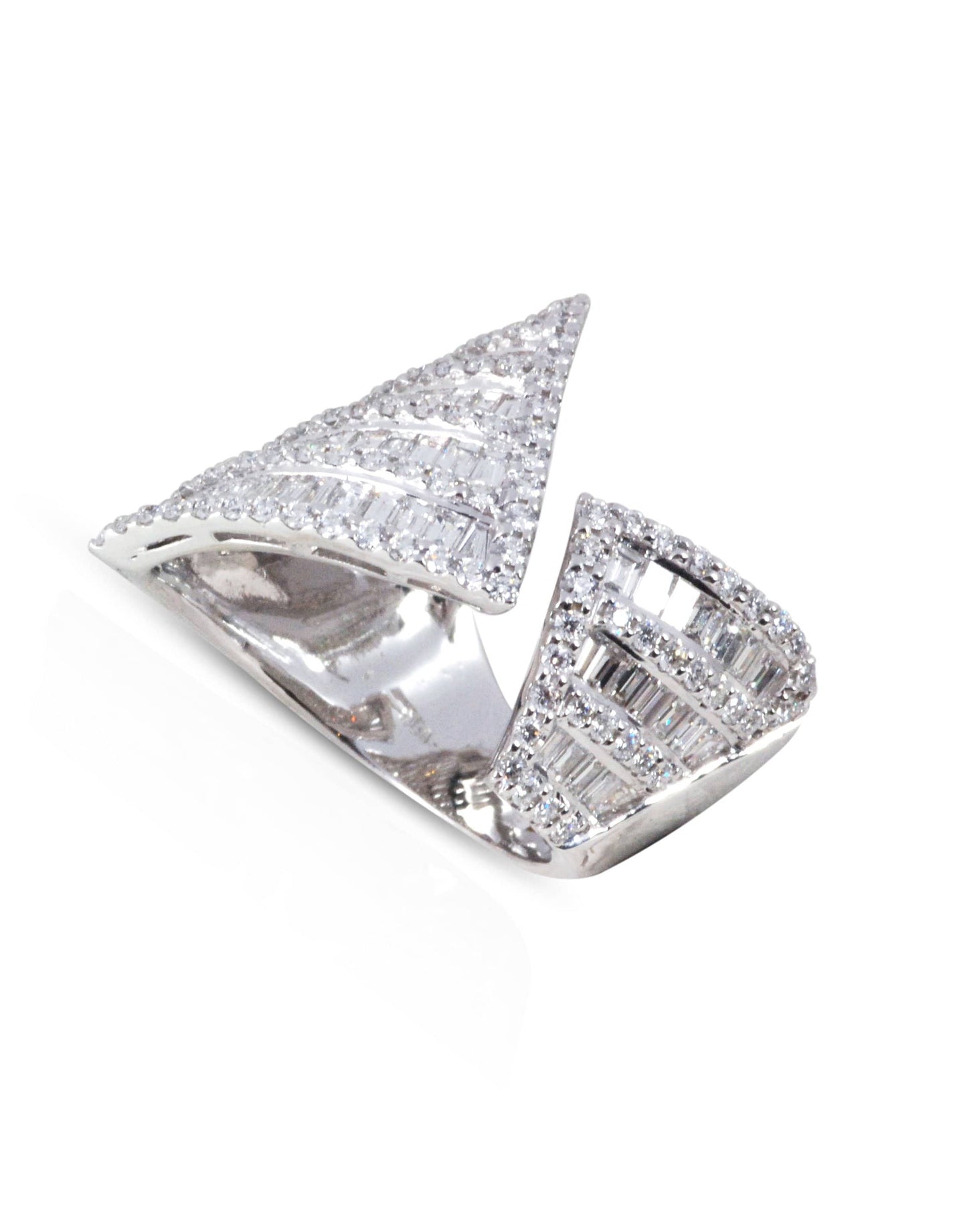 KAVANT & SHARART-Origami Asymmetry Silhoutte Diamond Ring-WHITE GOLD