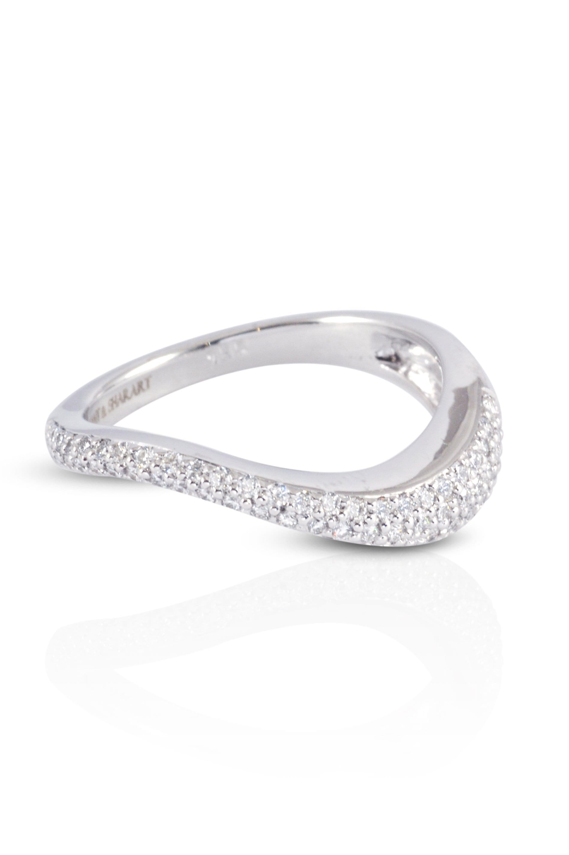 KAVANT & SHARART-Pave Diamond Talay Flow Wave Ring-WHITE GOLD