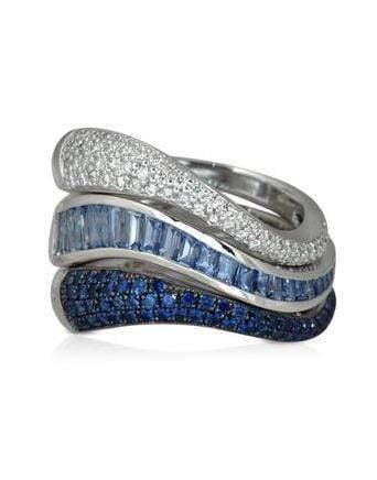 KAVANT & SHARART-White Gold Talay Diamond Pave Wave Ring-WHITE GOLD
