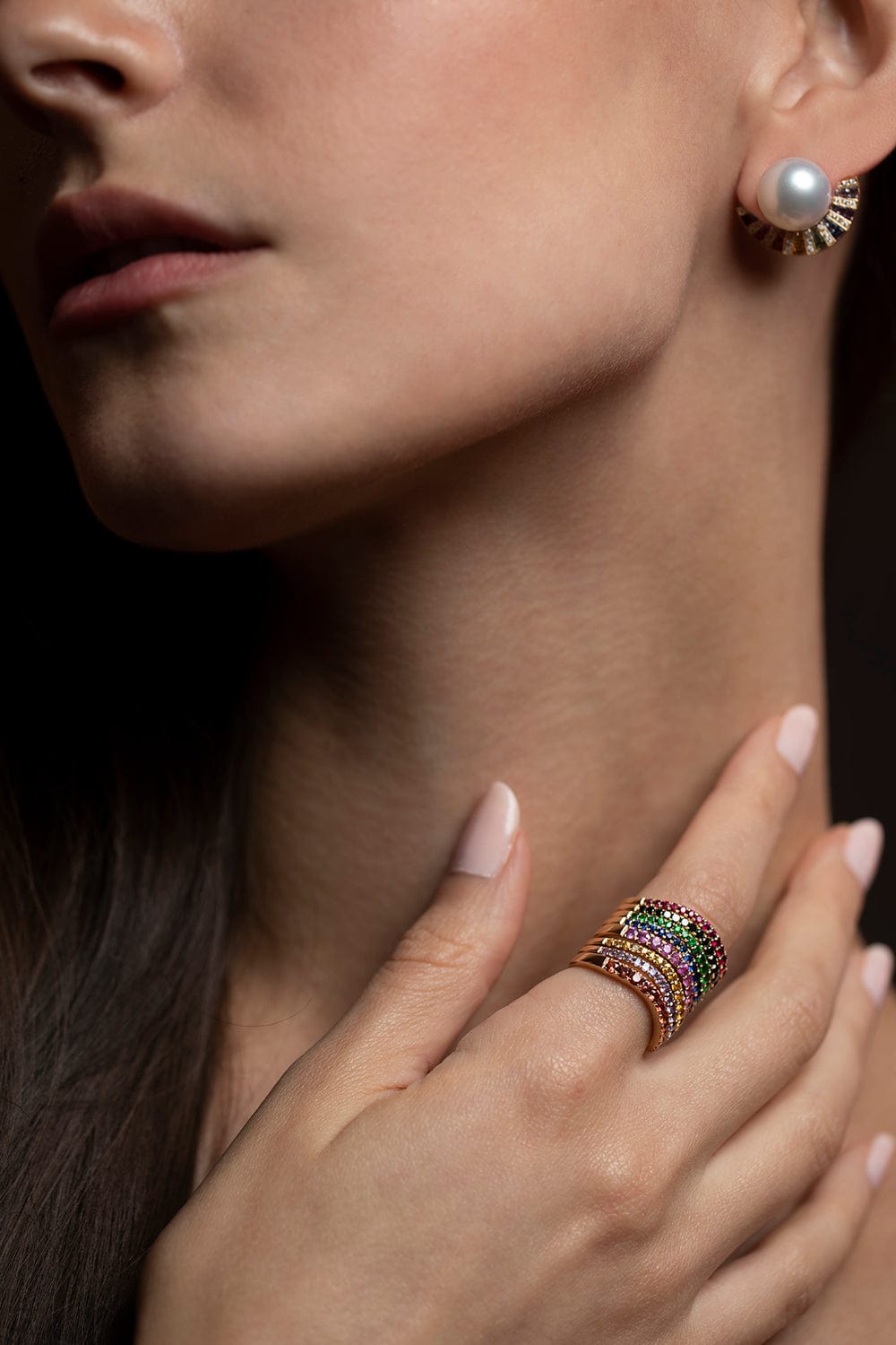 KAVANT & SHARART-Ruby Talay Flow Wave Ring-YELLOW GOLD