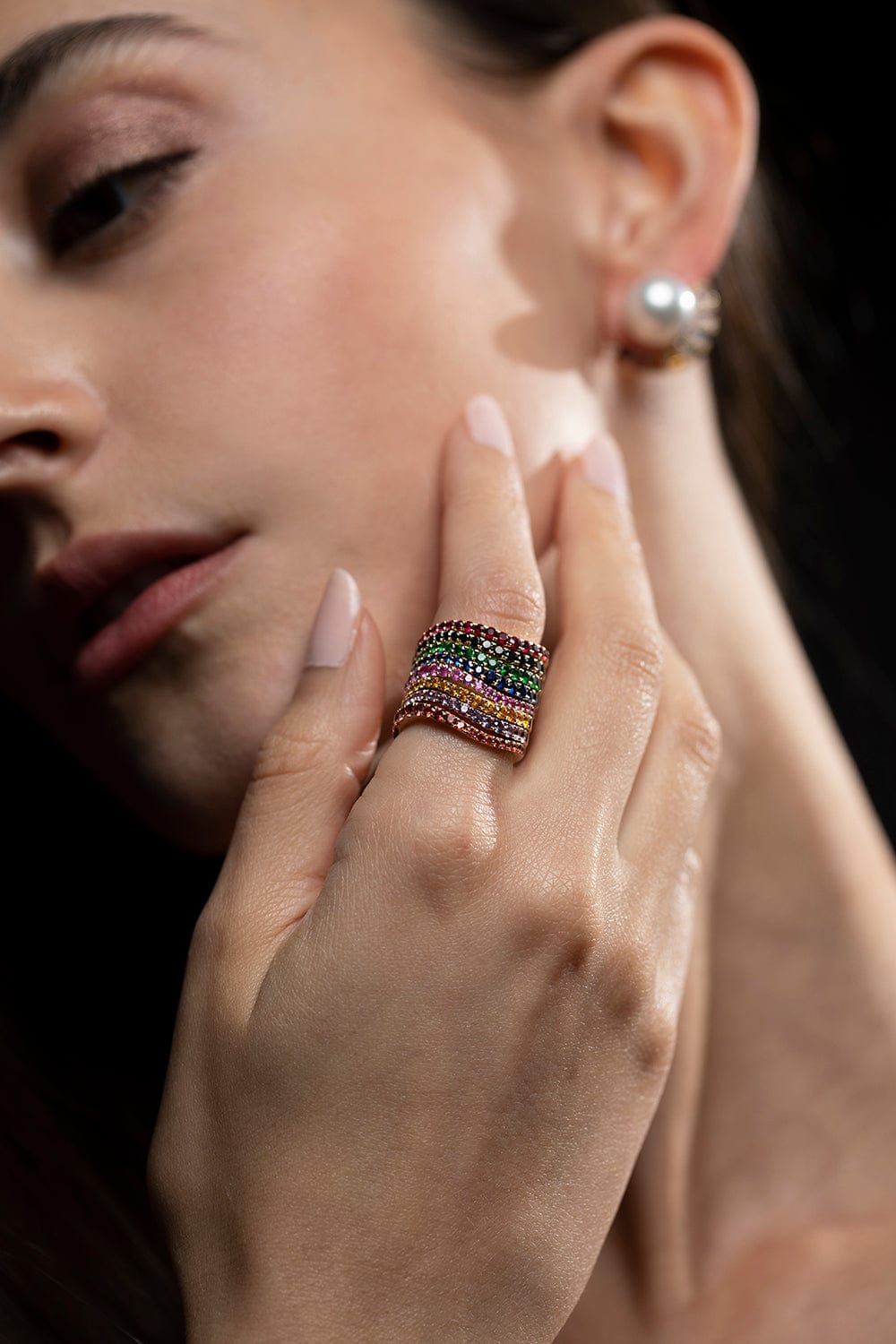 KAVANT & SHARART-Ruby Talay Flow Wave Ring-YELLOW GOLD