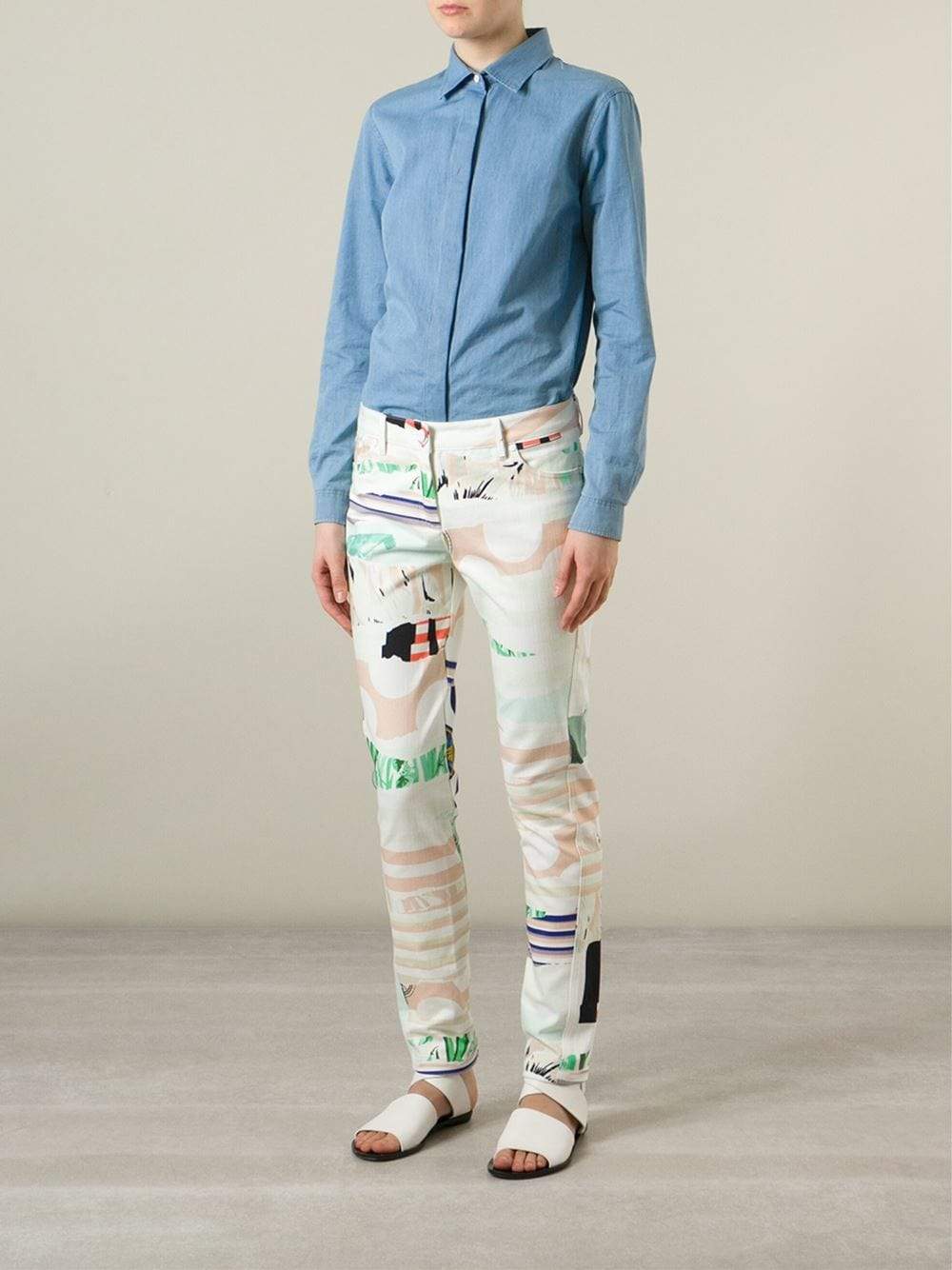 KENZO-Printed Stretch Jean-