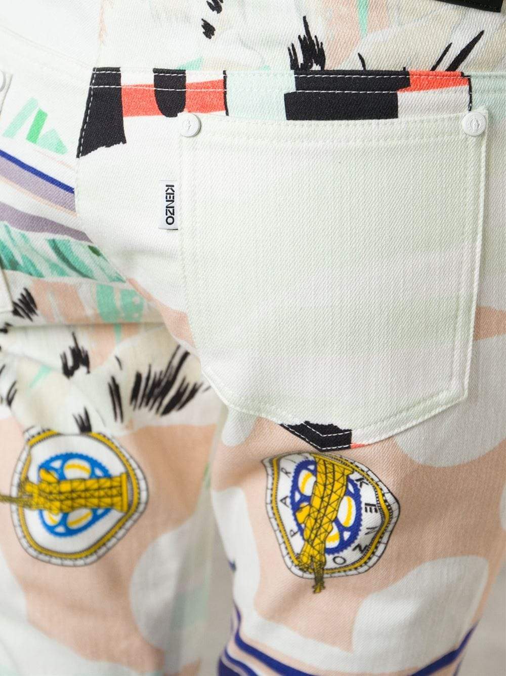 KENZO-Printed Stretch Jean-