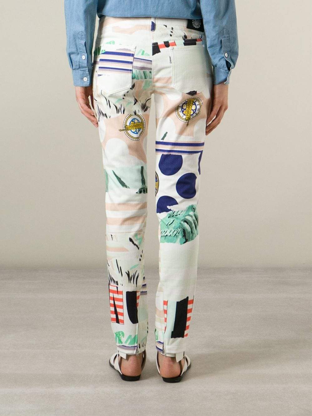KENZO-Printed Stretch Jean-