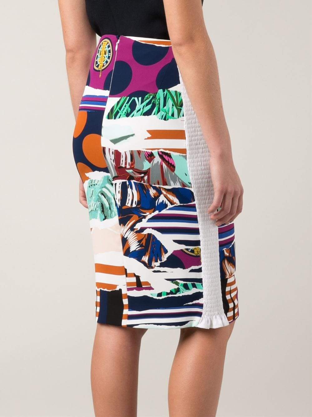KENZO-Printed Pencil Skirt-