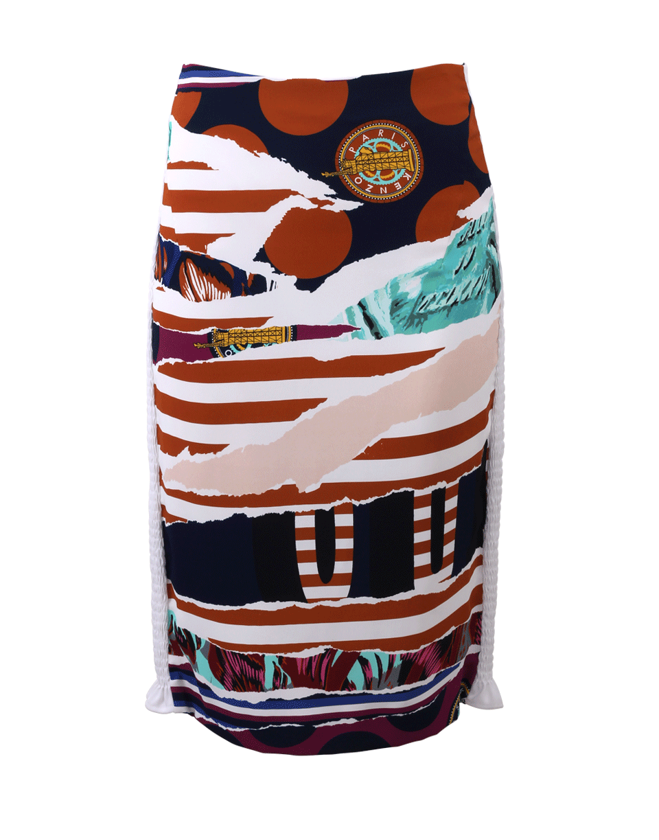KENZO-Printed Pencil Skirt-