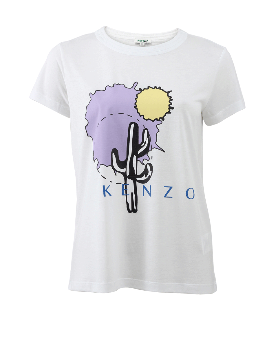 KENZO-Cactus Print T-Shirt-