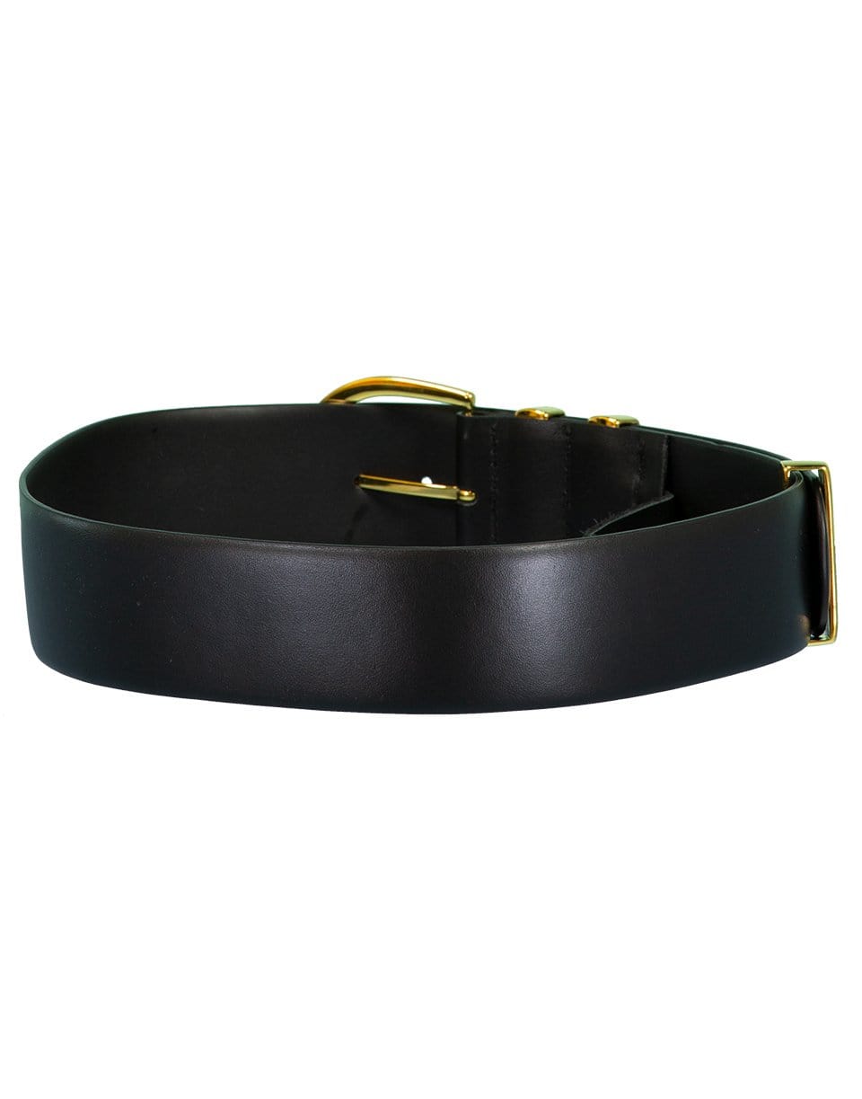 KHAITE-Smooth Calf Bella Belt-BLACK