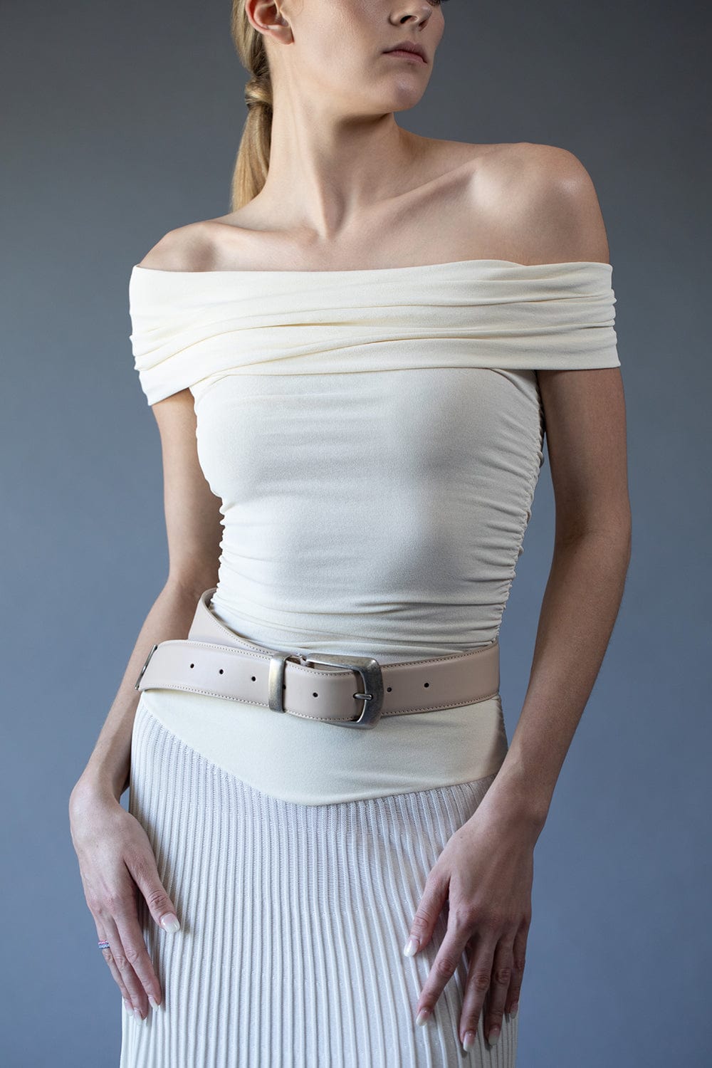 KHAITE-Bruno Belt-CREAM