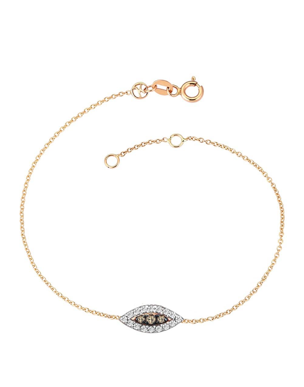 KISMET BY MILKA-10th Eye Haven Full Diamond Bracelet-ROSE GOLD