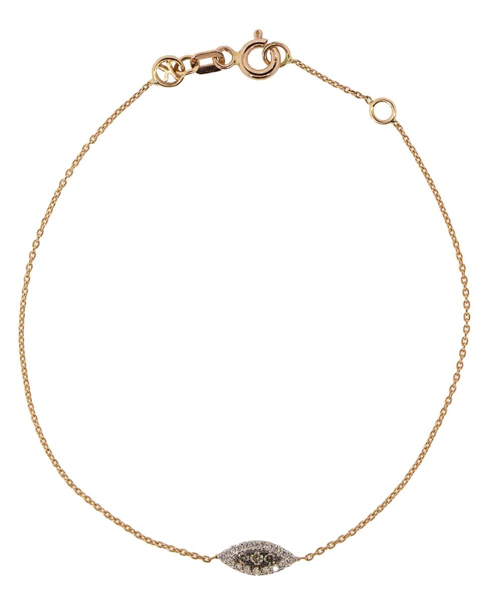 KISMET BY MILKA-White Champagne Diamond 10th Eye Bracelet-ROSE GOLD