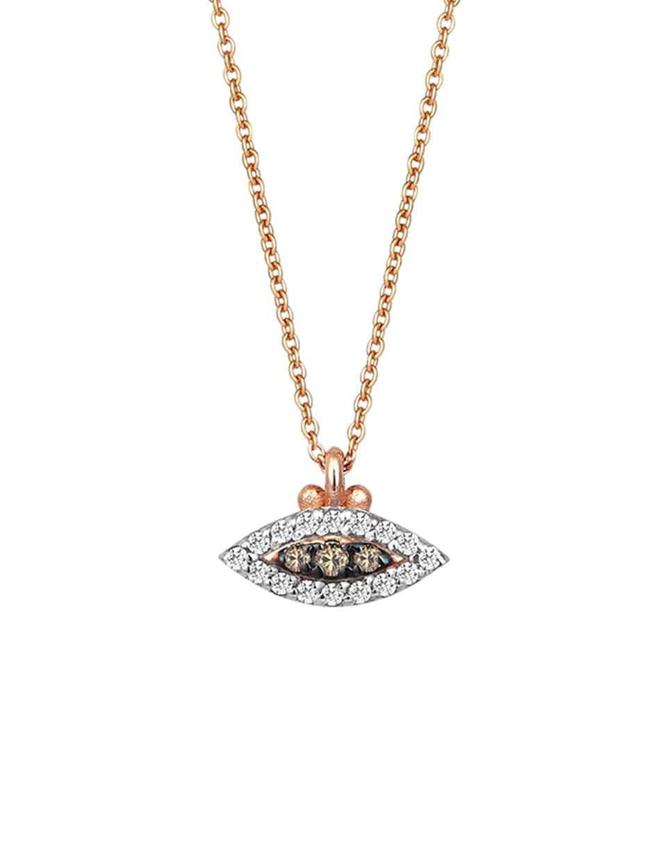KISMET BY MILKA-10th Eye Haven Diamond Necklace-ROSE GOLD