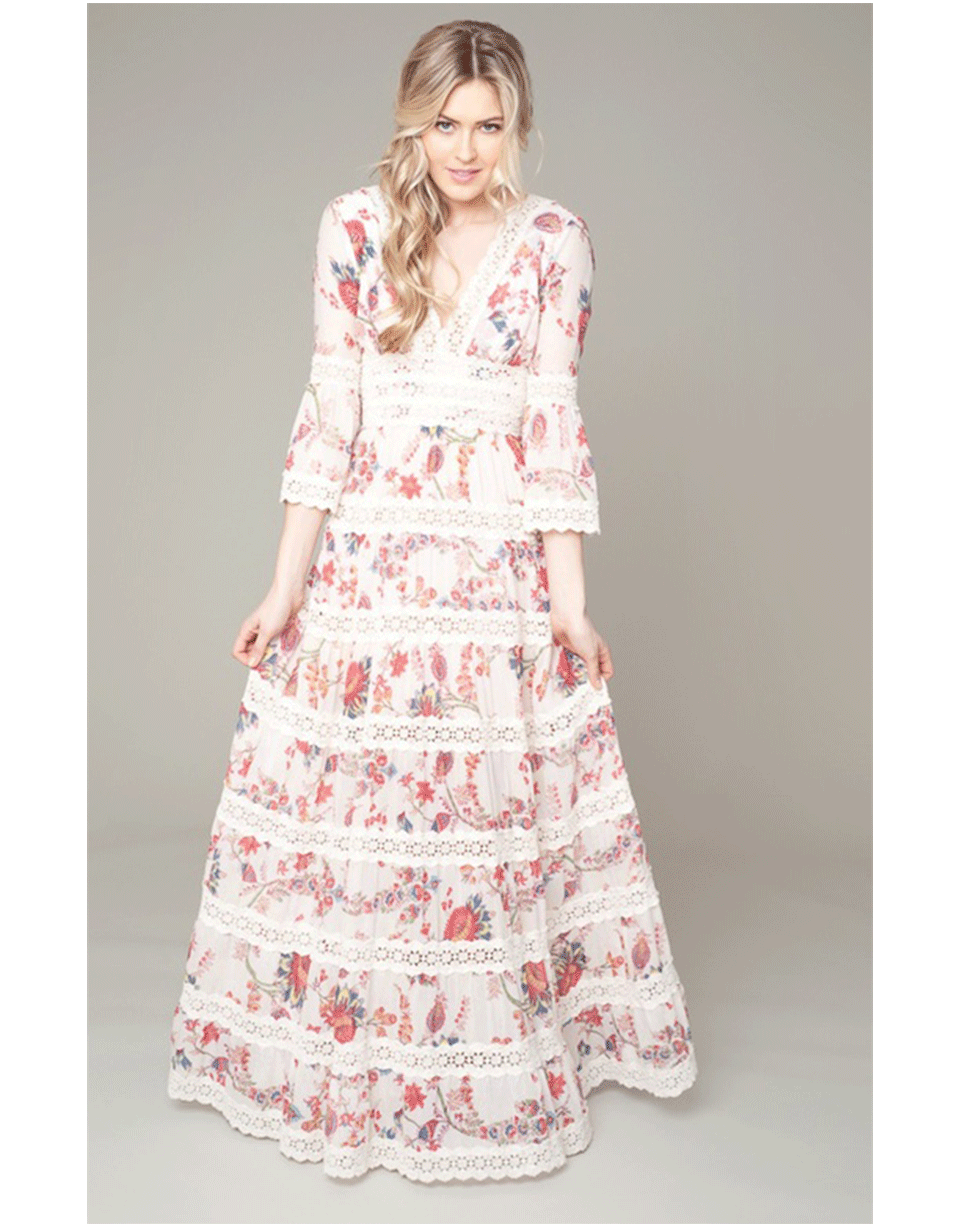 KITE & BUTTERFLY-Lily Lace Maxi Dress-