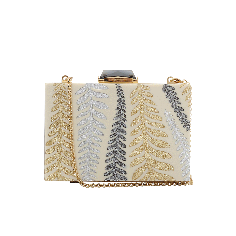 KOTUR-Lyon Taylor Leaf Clutch-GLD/SLVR