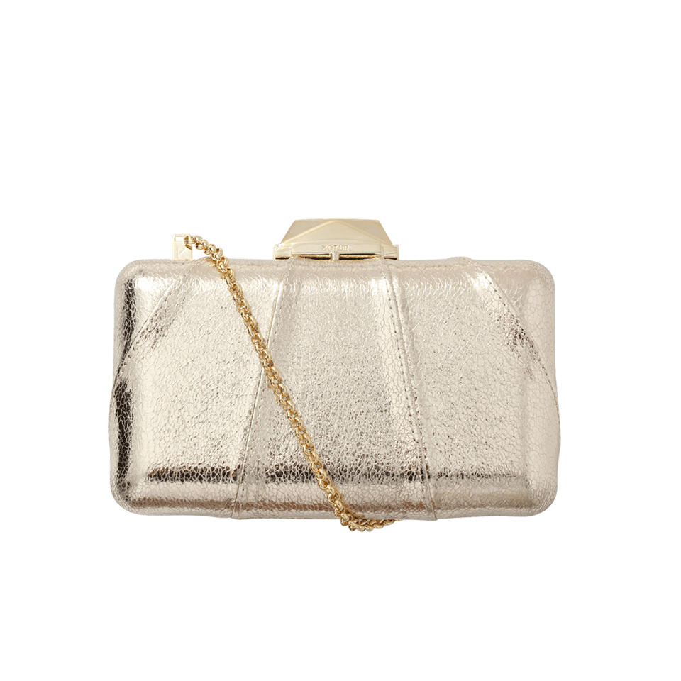 KOTUR-Espey Crinkle Gold Clutch-GOLD