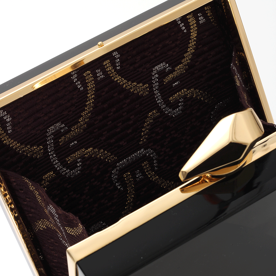 KOTUR-Fitzgerald Perspex Shoulder Bag-BLCK/GLD