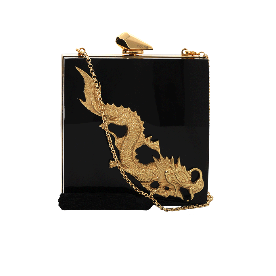 KOTUR-Fitzgerald Perspex Shoulder Bag-BLCK/GLD