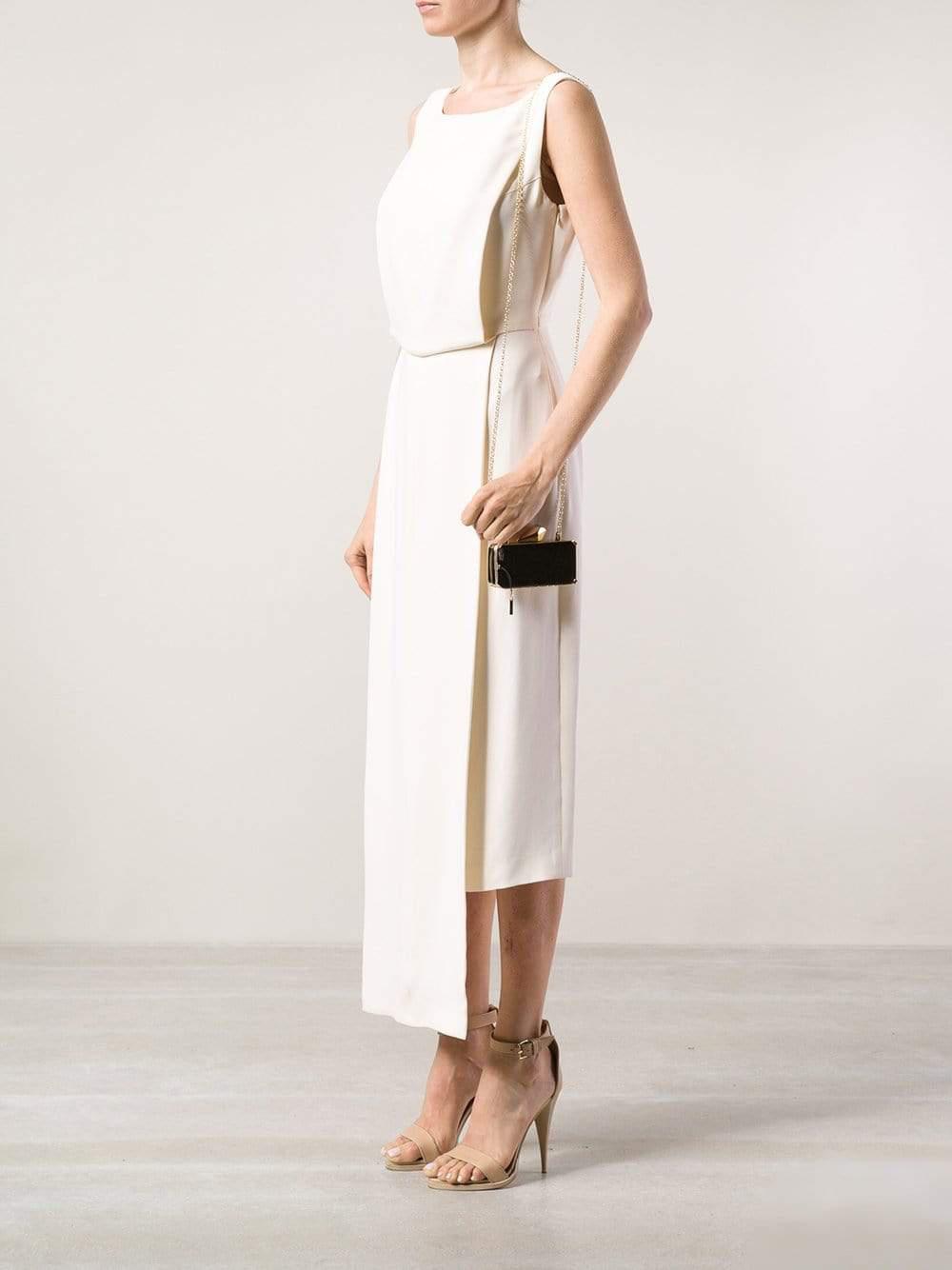 KOTUR-Snakeskin Mobile Minaudiere-GLD/WHT
