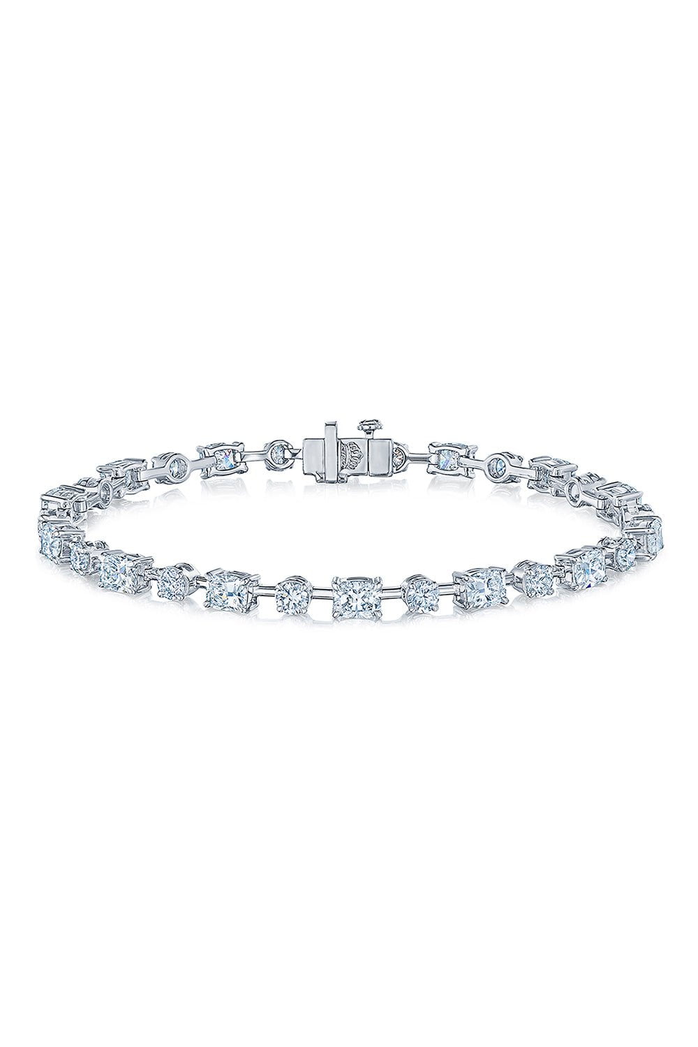 KWIAT-Alternating Diamond Line Bracelet-PLATINUM