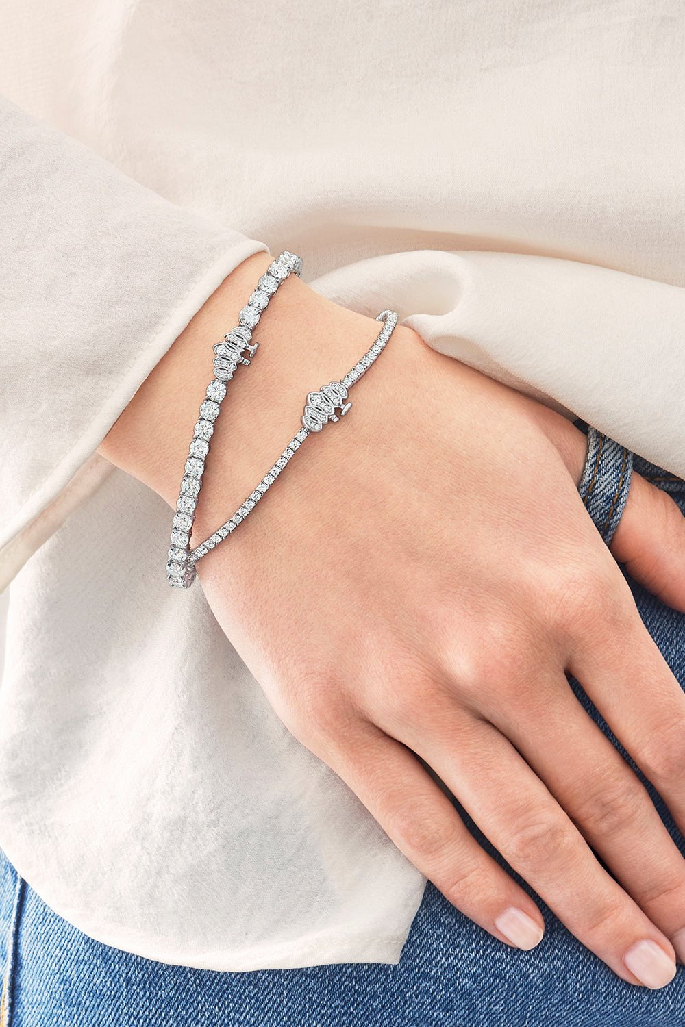 KWIAT-Signature Tiara Diamond Line Bracelet-PLATINUM