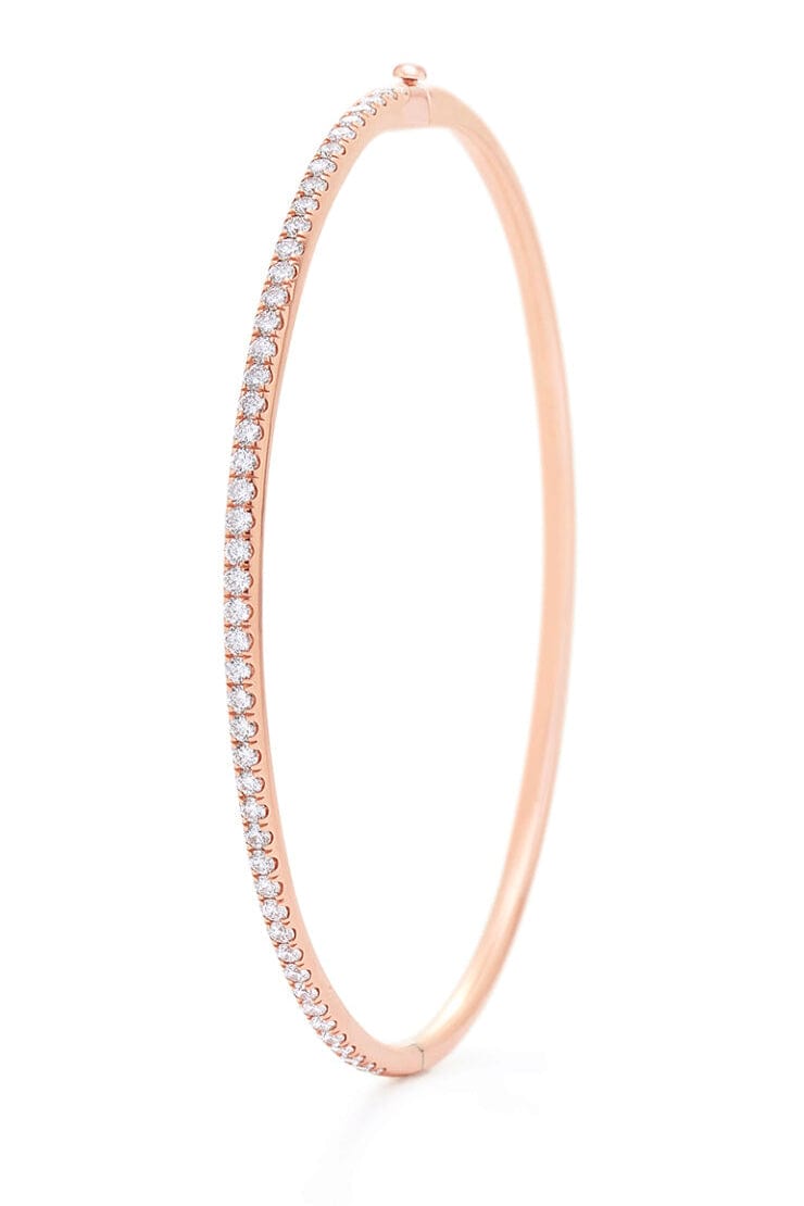 KWIAT-Stackable Slim Diamond Bangle-ROSE GOLD
