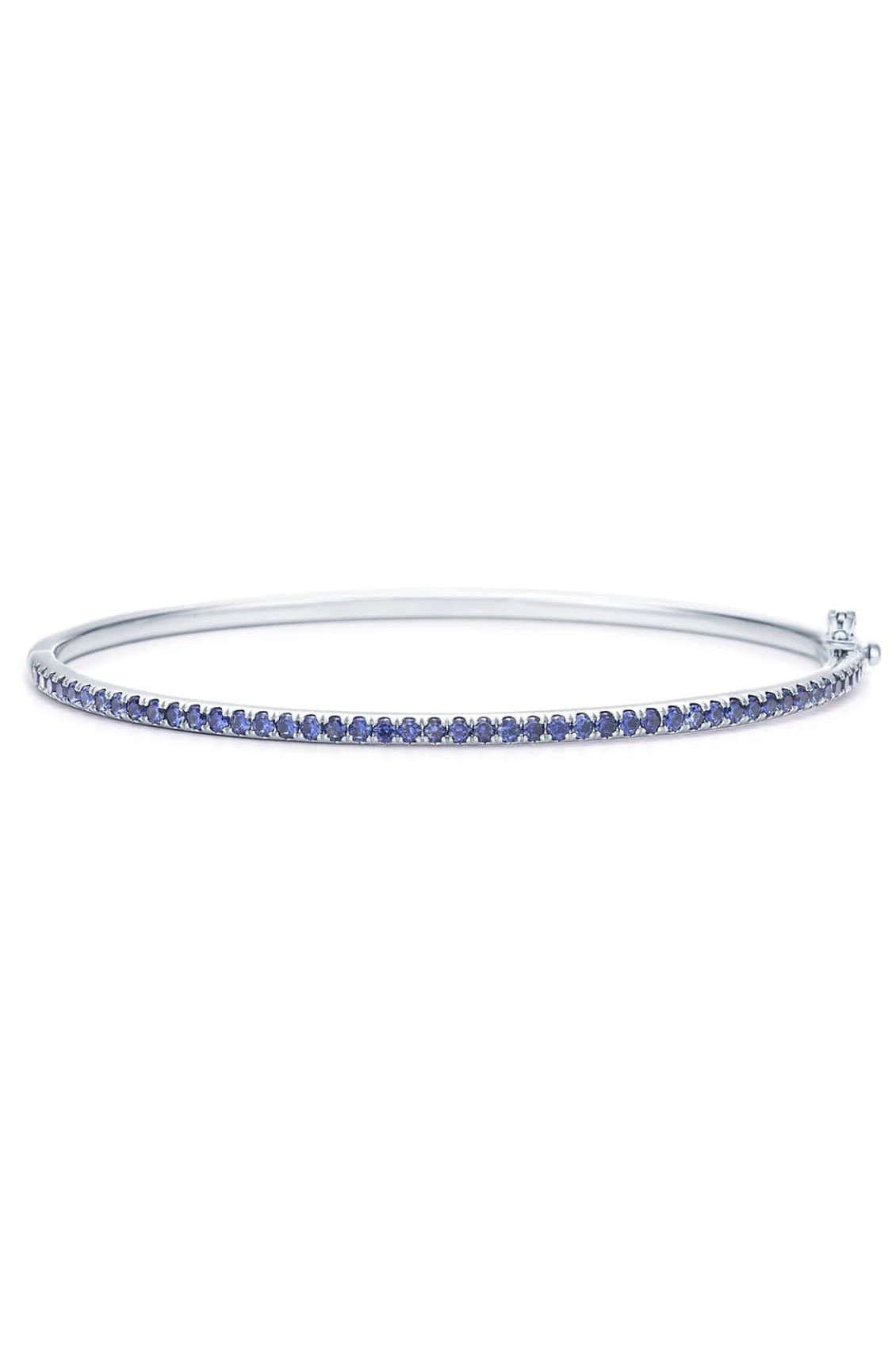 KWIAT-Blue Sapphire Stackable Bangle-WHITE GOLD