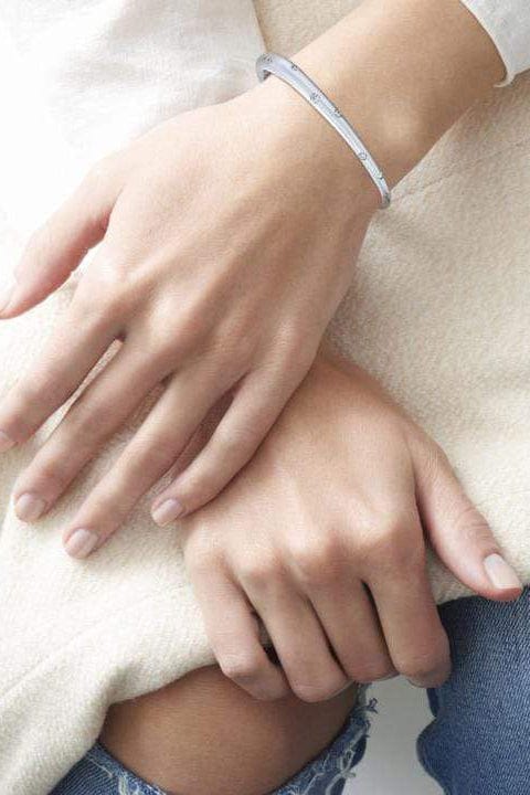 KWIAT-Cobblestone Diamond Cuff Bangle - White Gold-WHITE GOLD
