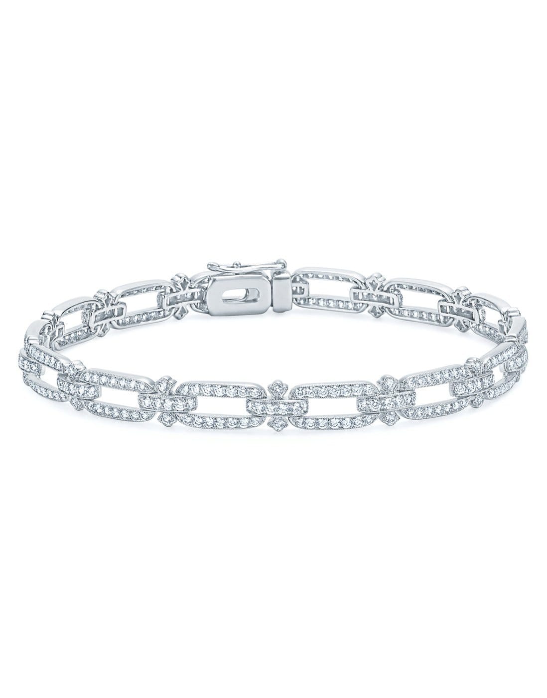KWIAT-Diamond Open Link Bracelet-WHITE GOLD