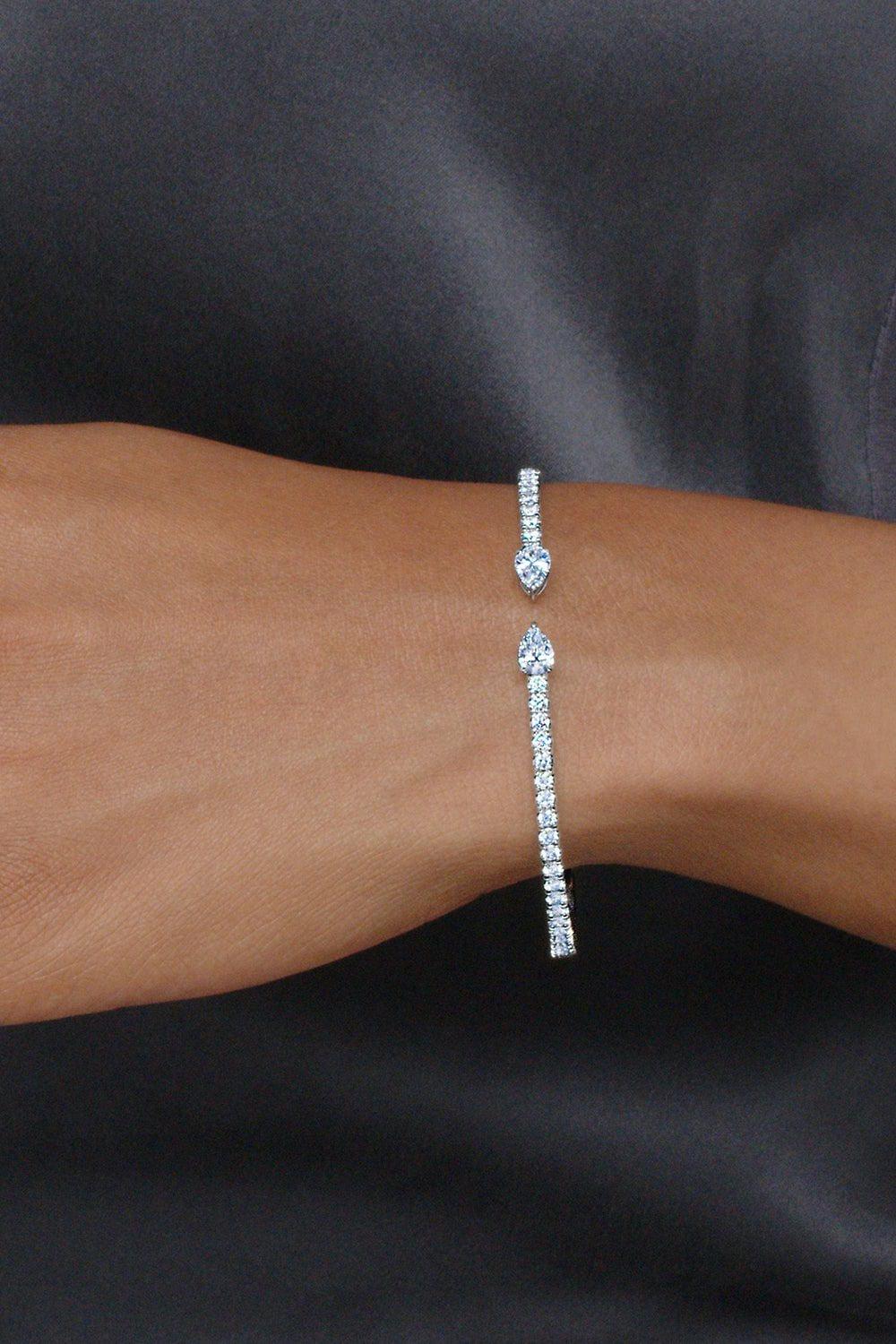 KWIAT-Duet Open Bangle-WHITE GOLD