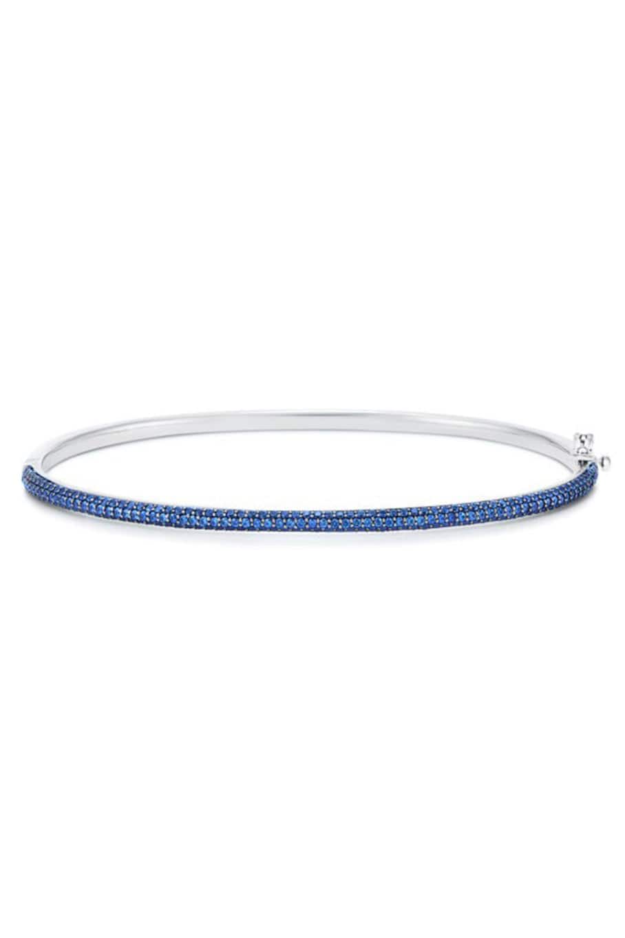 KWIAT-Stackable Blue Sapphire Bangle-WHITE GOLD